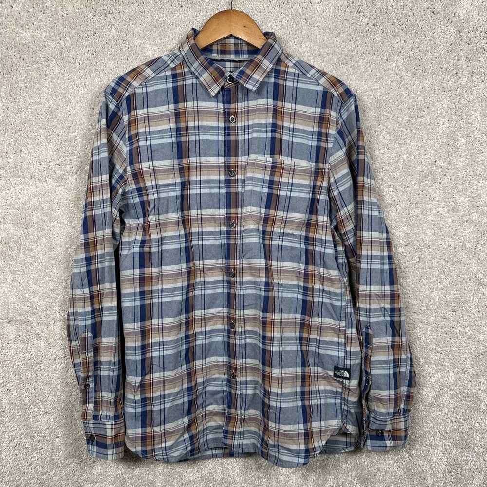 The North Face Mens M Long Sleeve Shirt Exploration Plaid Hike Outdoor Climb